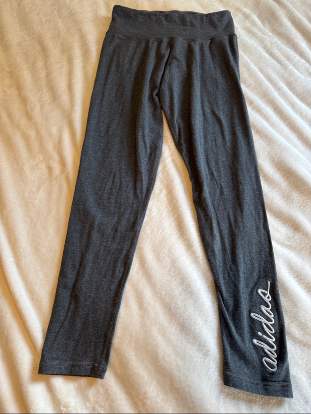 Adidas 23” Script Print Cotton Leggings